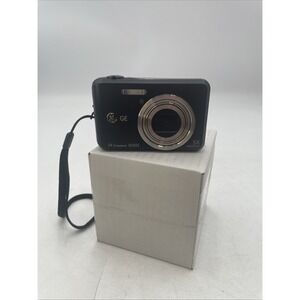 GE Q1455 14.1MP Digital Camera Black 5x Zoom + New Battery + SD Card-TESTED